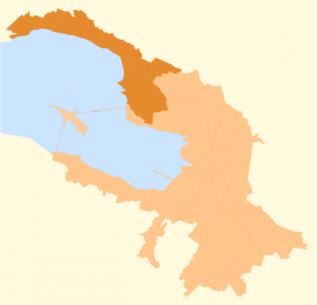 Курортный район. Карта